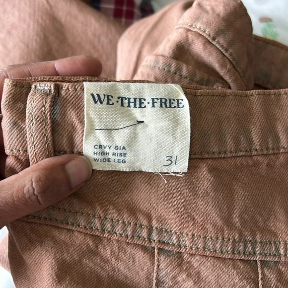 👖 NWT FREE PEOPLE WE THE FREE CRVY GIA HIGH RISE WIDE LEG JEANS PANTS SIZE 31 - Picture 8 of 16